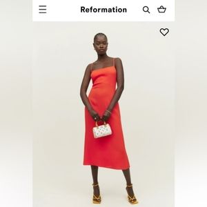 Reformation Dover dress in hot chilli EUC 0